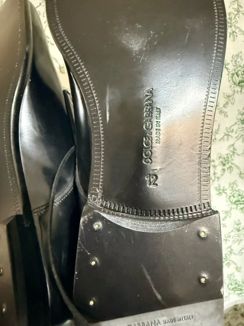 Dolce & Gabbana Black Leather Derby Shoes